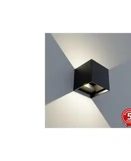 Záhradné lampy APLED - LED Vonkajšie nástenné svietidlo CUBE 2xLED/3W/230V IP65 134-0301