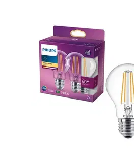 LED osvetlenie SADA 2x LED Žiarovka VINTAGE Philips E27/7W/230V 2700K 8718699777739