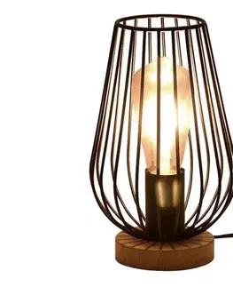 Lampy Rabalux 6915 - Stolná lampa GREMIO 1xE27/40W/230V čierna 6915
