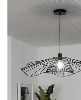 Svietidlá BRILAGI - LED luster na lanku CERIA WIRE 1xE27/40W/230V priemer 80 cm čierna BG3987+EG300157+EG300163