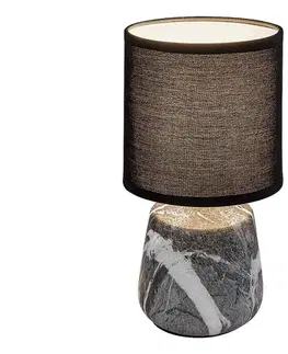 Lampy Rabalux 74066 - Stolová lampa NALISA 1xE14/40W/230V čierna/mramorový dekor 74066