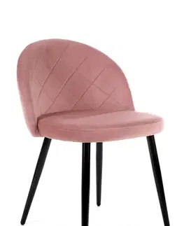 Jedálenské stoličky Glamour kreslo LILLY, ružové
