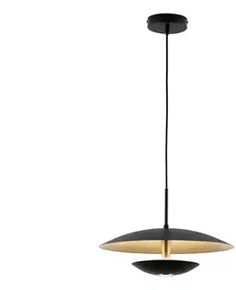 Svietidlá Viokef Lighting LED luster na lanku MONICA LED/16W/230V čierna/zlatá 4242200