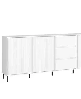 Komody do spálne Komoda Avenale AVEK02 U008 3D3S biela/biela alpský