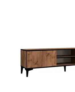 TV stolíky TV stolík Begi - Atlantic Pine, Black
