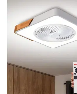 Ventilátory BRILAGI-LED stmievateľné svietidlo s látorom LED/30W/230V 3000-6500K biela/dub + diaľkové ovládanie WF-OSD-042-WHT