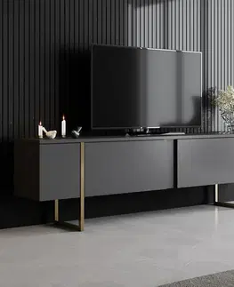 Konferenčné stolíky Televízny stolík Luxe Anthracite and Gold