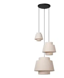 Svietidlá Lucide 21435/13/38 - Luster na lanku TRIBUTE 3xE27/40W/230V krémová 21435/13/38