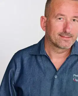 Pánske košele EGOCHEF Kuchársky rondon EGOchef VIP s košeľovým strihom UNISEX - jeans - dlhý rukáv XS