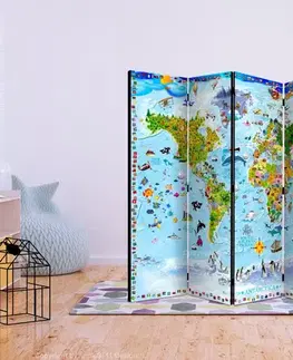 Paravány Paraván World Map for Kids II Dekorhome