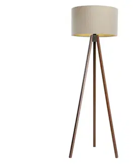 Lampy  Stojacia lampa STANDART 1xE27/60W/230V béžová/wenge AS0462+BS0395