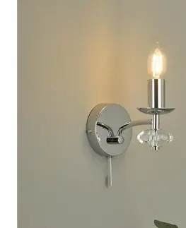 Svietidlá Där Lighting Där Lighting OLE0750 - Nástenné svietidlo OLEANA 1xE14/40W/230V lesklý chróm OLE0750