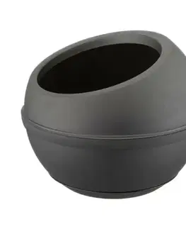 Kvetináče a truhlíky Bama Plastový obal na kvetináč Sfera antracit, 41 x 32 cm