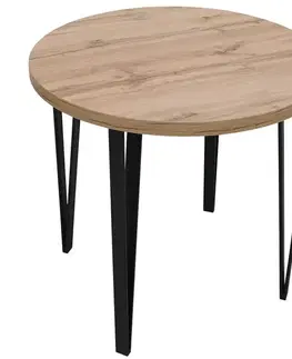 Stoly v podkrovnom štýle Stôl St-81 80+50cm Wotan/Čierna