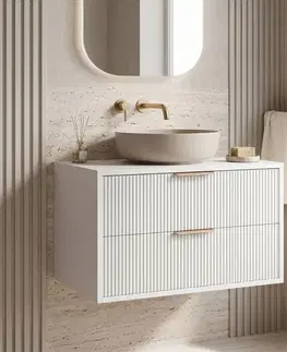 Kúpeľňový nábytok REA - Kúpeľňová skrinka pod umývadlo Mono 80cm White REA-M0403