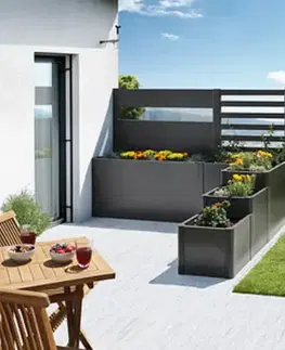 Truhlíky Biohort Vyvýšený záhon BIOHORT Davinci 2 - 249 x 200 x 168 cm (tmavo šedá metalíza)