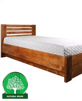Drevené postele Posteľ drevené Bergen Plus  90x200 Jelša