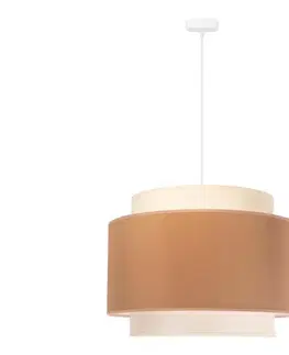 Svietidlá  - Luster na lanku SOHO 1xE27/40W/230V pr. 40 cm béžová/krémová 81129