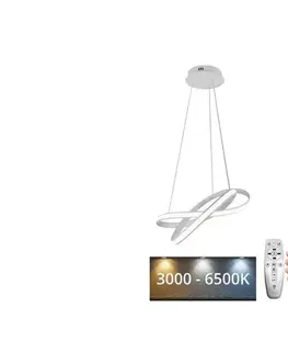 Svietidlá  LED Stmievateľný luster na lanku LED/70W/230V 3000-6500K biela + diaľkové ovládanie J4303/W
