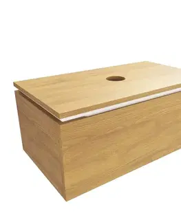 Kúpeľňový nábytok Kúpeľňová skrinka s krycou doskou SAT Feel 80x30x46 cm medový dub mat SATFEEL80DMD SATFEEL80DMD