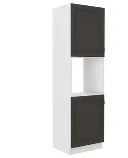 Kuchynské skrinky stojace Kuchynská skrinka STILO grafit mat/biela 60dp-210 2f