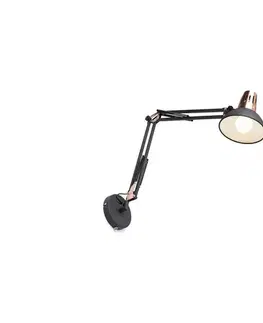 Svietidlá RED - Design  - R12651 - Nástenná lampa ANTE 1xE27/28W/230V čierna R12651