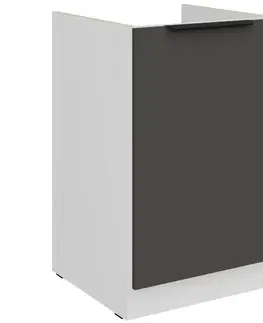 Kuchynské skrinky stojace Kuchynská skrinka Aria-Gr/Wh Anti Fingerprint 50zl 1f Bb
