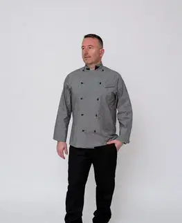 Pánske košele EGOCHEF Kuchársky rondon EGOchef Albert Galles (sivé káro) S