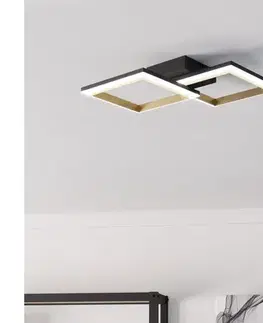 Svietidlá Eglo 901225-LED Stmievateľné stropné svietidlo CALLIERA LED/18,4W/230V čierna/zlatá 901225