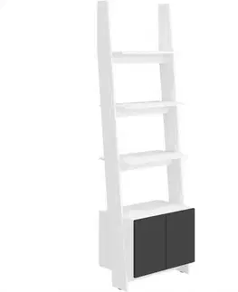 Regály Regál Rack 60-1D Biely/čierna