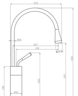 Kúpeľňové batérie INVENA - Umývadlová batéria vysoká STONE čierna/chróm BU-03-W08-V