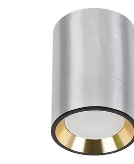 Svietidlá  Bodové svietidlo CHLOE 1xGU10/35W/230V okrúhly matný chróm/zlatá 005014