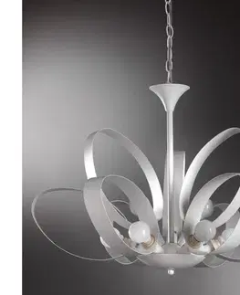 Svietidlá ONLI - Luster na reťazi SERENA 9xE14/6W/230V biela 4735/9