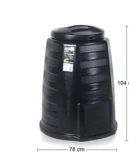 Kompostéry NABBI IKECO340 záhradný kompostér 340 l čierna