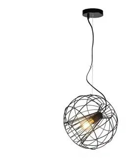 Svietidlá Zuma Line P17212 - Luster na lanku MARL 1xE27/60W/230V čierna P17212