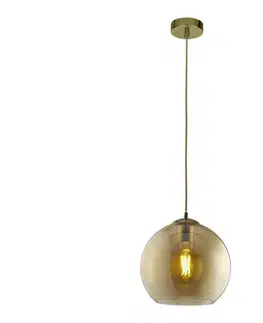 Svietidlá Searchlight 1632AM - Luster na lanku BALL 1xE27/60W/230V hnedá 1632AM