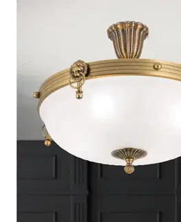 Svietidlá Orion DL 7-523/43 - Prisadený luster ROCCA 4xE27/60W/230V pr. 43 cm bronz/biela DL 7-523/43 bronze