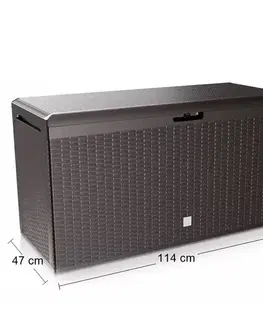 Záhradné úložné boxy NABBI MBRP290 záhradná truhlica 290 l hnedá