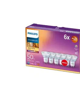 Žiarovky SADA 6x LED Stmievateľná žiarovka Philips Warm Glow GU10/3,8W/230V 2200-2700K 8718696721674