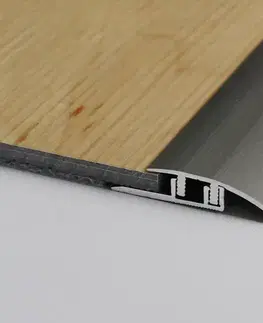 Přechodové lišty a profily Prechodový spojovací profil 33 mm pre krytiny do 7,5 mm (narážací/skrutkovací) | nivelácia 4 - 12 mm Im.nerezi kartáč F2G