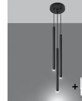 Svietidlá BRILAGI -  LED Luster na lanku DRIFA 3xG9/4W/230V čierna BR.0471