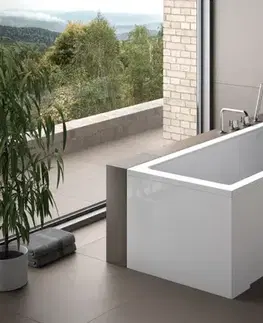 Vane BESCO - Obdĺžniková vaňa SHEA - Nožičky k vani - Bez nožičiek, Rozmer vane - 160 × 70 cm VANSHEA160