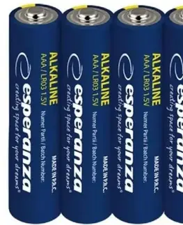 Batérie primárne Kinekus Jednorazová tužková batéria AAA/LR03, monočlánok alkalický, 1,5V, 4ks ESPERANZA