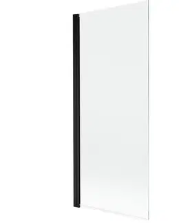 Sprchové dvere MEXEN - MIST vaňová zástena 80x150 cm 6mm 1-s, čierna, číra 8A9-080-001-70-00