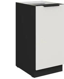 Kuchynské skrinky stojace Kuchynská skrinka Aria-Wh/Bl Anti Fingerprint 40d 1f Bb