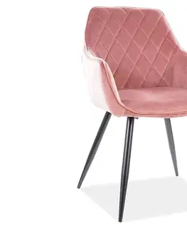 Stoličky Jedálenské kreslo LINEA VELVET Signal