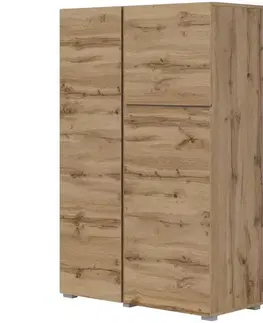 Komody do spálne Komoda Vysoká 3d Asymetric 46 Dub Wotan