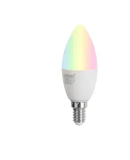 LED osvetlenie Stmievateľná LED žiarovka E14 C37 Opal 4,9 W 470 lm 2700-6500 K