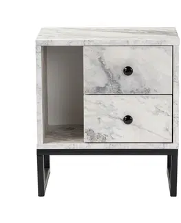 Konferenčné stolíky Nočný stolík Glimmer Fressia Marble Black