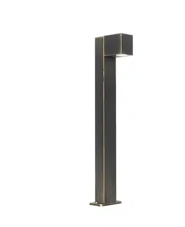 Zahradne stlpove lampy Priemyselná vonkajšia stojaca lampa starožitné zlato 65 cm IP44 - Baleno